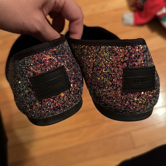 Toms Womens Alpargata Black Chunky Glitter Slip-on Shoe Size 8 - Picture 9 of 10